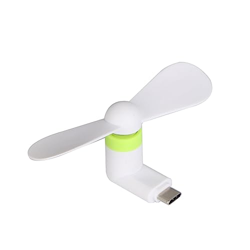 Fpbiagoq Kleiner Ventilator für Handy, Tablet, Outdoor, tragbarer USB-Typ-C-Anschluss, Kühlventilator für tragbaren USB-C-Anschluss von Fpbiagoq