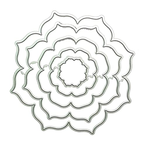 Fpbiagoq Metall-Stanzschablone mit Blumen-Motiv, für Sammelalben, Alben, Papierkarten von Fpbiagoq