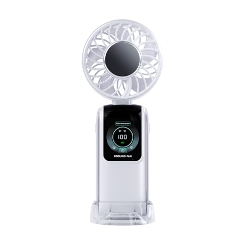 Fpbiagoq Multifunktionaler Handventilator, effizienter Kühlventilator, 3600 mAh, ABS-Textur, geeignet für Reisen, Büro und Outdoor von Fpbiagoq