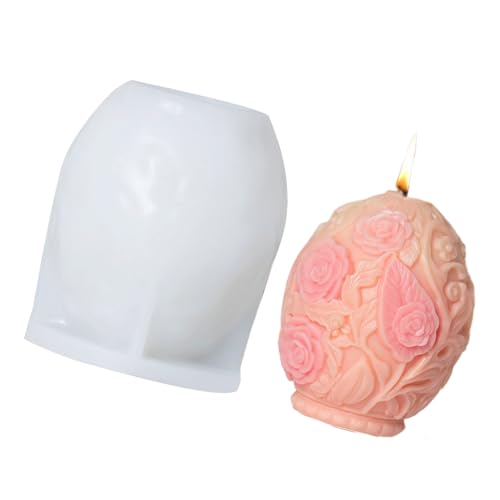 Fpbiagoq Rose Kerze Form Relief Eier Silikon Formen Ornament Formen handgemachte Gussformen Handwerk Fpbiagoq Rose Kerze Form Relief Eier Silikon Formen Ornament Formen handgemachte Gussformen Handwerk von Fpbiagoq