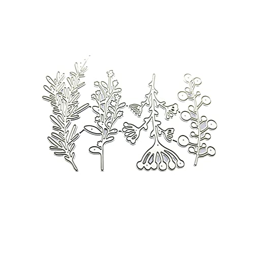 Fpbiagoq Verschiedene Blumengras-Metall-Stanzformen, Prägeschablone, Karte von Fpbiagoq