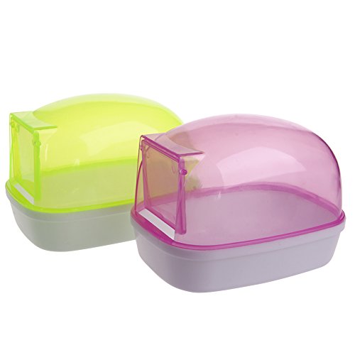 Hamster Badezimmer Sauna Sand Bad Pool Reinigungswerkzeug Klare Toilette Leicht zu reinigen für kleine Haustiere Tiere Haustier Spielzeug Korb von Fpbiagoq