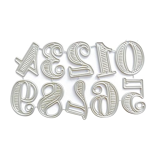 Zahlenschnitt Stanzschablone Prägeschablone Prägeschablone Schablone zum Erstellen von Scrapbooking Vorlage Formvorlage für Scrapbooking Papier Handwerk Album Scrapbooking Vorlage Schablone von Fpbiagoq
