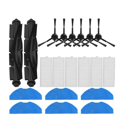 Ersatz-Hauptseitenbürstenfilter-Wischtuch For Roboterstaubsauger, Kompatibel Mit Polaris PVCR 6001 IQ, Kompatibel Mit Beko VRR80214VB VRR94314VB, Zubehör For Roboterstaubsauger(20pcs) von Fqazvjngb