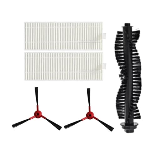 Ersatzfilter For Kehrroboter, Hauptwalzenbürste, Seitenbürste, Wischtuch, Kompatibel Mit 360 SmartAI C50 G50, Zubehör For Roboterstaubsauger(5pcs) von Fqazvjngb