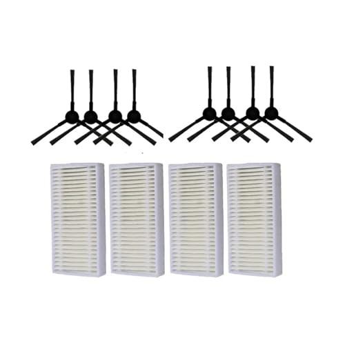 Ersatzfilter For Roboterstaubsauger, Seitenbürste, Wischlappen, Kompatibel Mit MAMNV/GOOVI/ZCWA BR151, Zubehör For Roboterstaubsauger(12PCS) von Fqazvjngb