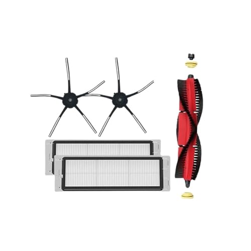 Hauptbürsten-Seitenbürstenfilter Des Kehrroboters Ersetzen, Kompatibel Mit Xiaomi 1s, Kompatibel Mit Roborock S6 S60 S65 S5 S50 E25 E35, Staubsaugerzubehör(A) von Fqazvjngb