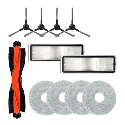 Kehrroboter-Filter, Hauptseitenbürste, Wischtuch Ersetzen, Kompatibel Mit Xiaomi S20+/S10 Plus/B108GL/B105/B108CN B113CN, Staubsaugerzubehör(11pcs) von Fqazvjngb