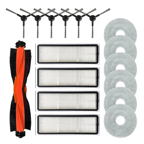Kehrroboter-Filter, Hauptseitenbürste, Wischtuch Ersetzen, Kompatibel Mit Xiaomi S20+/S10 Plus/B108GL/B105/B108CN B113CN, Staubsaugerzubehör(17pcs) von Fqazvjngb