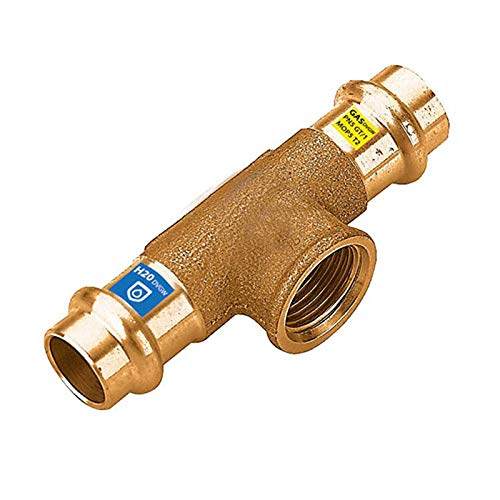 Frabo Gas - Wasser Kombifitting Pressfitting V Kontur T-Stück Rp Gewinde 1/2x28mm von Frabo