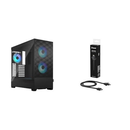 Bundle of Fractal Design Pop Air RGB Black PC Gaming Case + Fractal Design Pop Accessory USB-C 10Gbps Cable – Model D, FD-A-USBC-001 von Fractal Design