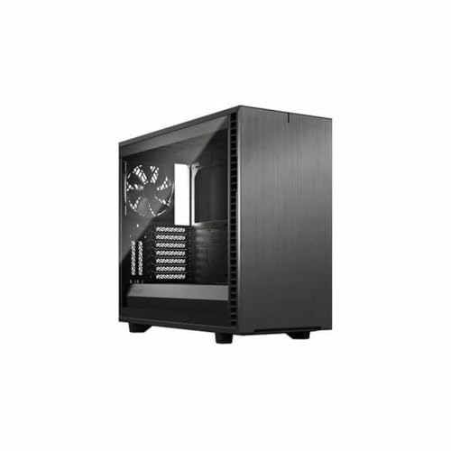 Fractal Design Define 7 Gray TG Modulares Silent E-ATX Mid Tower PC-Gehäuse aus Aluminium/Stahl mit seitlichem Fenster aus Tempered Glass, grau von Fractal Design