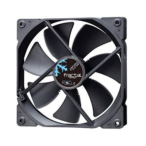 Fractal Design Dynamic X2 GP-14 Computer Fan - Silent Fan - High Airflow – 140x140x25 mm – 1000RPM – FDB-Bearings – Trip Wire - Aerodynamically shaped struts – 12v - Black Edition (Single) von Fractal Design