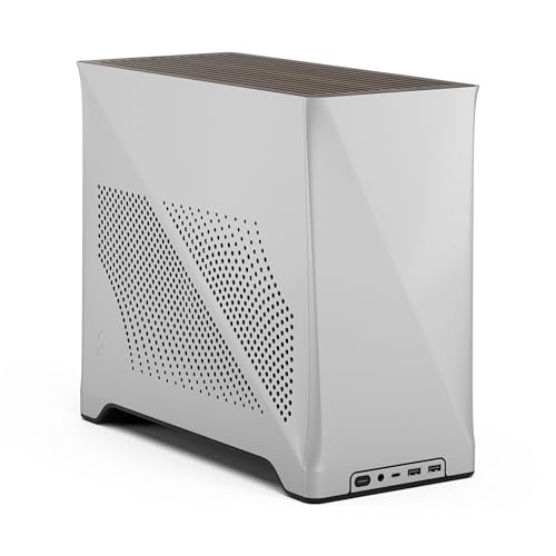 Fractal Design Era 2 Silver ITX PC-Gehäuse - Aluminium, Walnussholz, Bis 240mm Radiatoren, Zwei Aspect 12 PWM Lüfter für Hervorragenden Airflow von Fractal Design