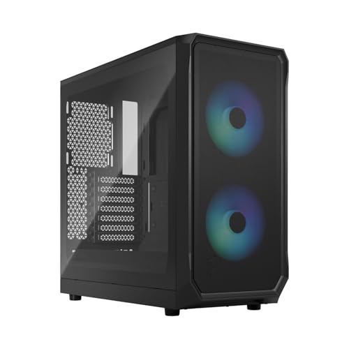 Fractal Design Focus 2 RGB Black - Tempered Glass Clear Tint - Mesh Front – Two 140 mm RGB Aspect Fans Included - ATX Gaming Case Fractal Design Focus 2 RGB Black - Tempered Glass Clear Tint - Mesh Front – Two 140 mm RGB Aspect Fans Included - ATX Gaming Case von Fractal Design