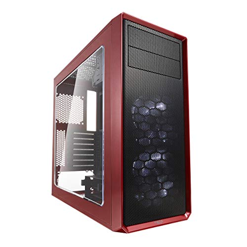 Fractal Design Focus G Red Window, PC Gehäuse (Midi Tower mit seitlichem Fenster) Case Modding für (High End) Gaming PC, rot von Fractal Design