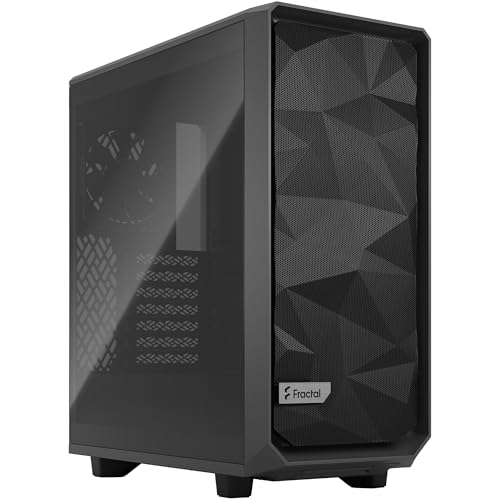 Fractal Design Meshify 2 Compact Gray ATX Flexible High-Airflow Light Tinted Tempered Glass Window Mid Tower Computer Case Fractal Design Meshify 2 Compact Gray ATX Flexible High-Airflow Light Tinted Tempered Glass Window Mid Tower Computer Case von Fractal Design