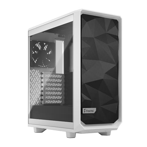 Fractal Design Meshify 2 Compact White ATX Flexible High-Airflow Tempered Glass Window Mid Tower Computer Case Fractal Design Meshify 2 Compact White ATX Flexible High-Airflow Tempered Glass Window Mid Tower Computer Case von Fractal Design