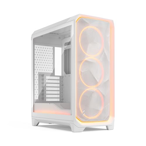 Fractal Design Meshify 3 Ambience Pro RGB White TG Clear Tint - Gaming Computer-Gehäuse – Facetten-Mesh-Front – Gen 2 ARGB Beleuchtung via Adjust Pro Hub – DREI RGB Momentum 14 Lüfter enthalten Fractal Design Meshify 3 Ambience Pro RGB White TG Clear Tint - Gaming Computer-Gehäuse – Facetten-Mesh-Front – Gen 2 ARGB Beleuchtung via Adjust Pro Hub – DREI RGB Momentum 14 Lüfter enthalten von Fractal Design