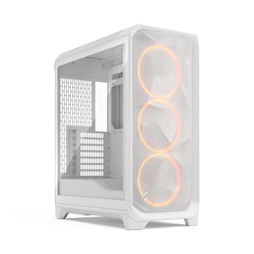 Fractal Design Meshify 3 White RGB TG Clear Tint - Gaming Computer-Gehäuse – Facetten-Mesh-Front – DREI RGB Momentum 14 Lüfter enthalten – E-ATX/ATX/mATX Unterstützung Fractal Design Meshify 3 White RGB TG Clear Tint - Gaming Computer-Gehäuse – Facetten-Mesh-Front – DREI RGB Momentum 14 Lüfter enthalten – E-ATX/ATX/mATX Unterstützung von Fractal Design