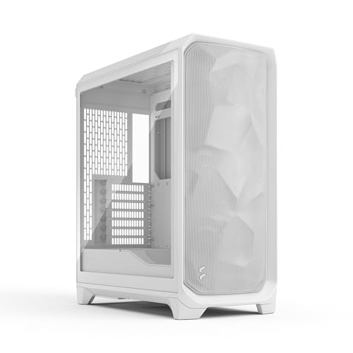Fractal Design Meshify 3 White TG Clear Tint - Gaming Computer-Gehäuse – Facetten-Mesh-Front – DREI Momentum 14 Lüfter enthalten - E-ATX/ATX/mATX Unterstützung Fractal Design Meshify 3 White TG Clear Tint - Gaming Computer-Gehäuse – Facetten-Mesh-Front – DREI Momentum 14 Lüfter enthalten - E-ATX/ATX/mATX Unterstützung von Fractal Design