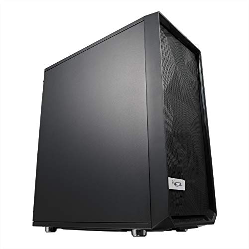 Fractal Design Meshify C - Compact Mid Tower Computer Case - Open ATX Layout- High Performance Airflow/Cooling - 2x Fans included - PSU Shroud - Modular interior - Water-cooling ready - USB3.0 - Black von Fractal Design
