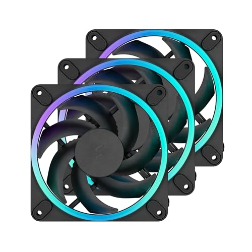 Fractal Design Momentum 12 RGB - Leiser PC-Gehäuselüfter - 120 mm - ARGB Gen 2-16 LEDs - Flüssigkristallpolymer (LCP) Flügel - Fluiddynamisches Lager (FDB) - Kühlleistung - Schwarz - 3er-Pack Fractal Design Momentum 12 RGB - Leiser PC-Gehäuselüfter - 120 mm - ARGB Gen 2-16 LEDs - Flüssigkristallpolymer (LCP) Flügel - Fluiddynamisches Lager (FDB) - Kühlleistung - Schwarz - 3er-Pack von Fractal Design