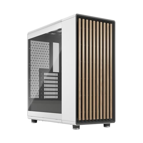 Fractal Design North Chalk White Tempered Glass Clear - Front aus Eichenholz – Seitenpanel aus Glas – Zwei 140-mm-Aspect-PWM-Lüfter enthalten – USB Typ-C – ATX Airflow Mid-Tower PC-Gehäuse für Gaming Fractal Design North Chalk White Tempered Glass Clear - Front aus Eichenholz – Seitenpanel aus Glas – Zwei 140-mm-Aspect-PWM-Lüfter enthalten – USB Typ-C – ATX Airflow Mid-Tower PC-Gehäuse für Gaming von Fractal Design