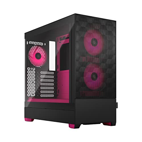 Fractal Design Pop Air RGB Magenta Core - Tempered Glass Clear Tint - Honeycomb Mesh Front – TG Side Panel - Three 120 mm Aspect 12 RGB Fans Included – ATX High Airflow Mid Tower PC Gaming Case Fractal Design Pop Air RGB Magenta Core - Tempered Glass Clear Tint - Honeycomb Mesh Front – TG Side Panel - Three 120 mm Aspect 12 RGB Fans Included – ATX High Airflow Mid Tower PC Gaming Case von Fractal Design