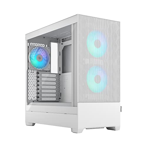 Fractal Design Pop Air RGB White - Tempered Glass Clear Tint - Honeycomb Mesh Front – TG Side Panel - Three 120 mm Aspect 12 RGB Fans Included – ATX High Airflow Mid Tower PC Gaming Case Fractal Design Pop Air RGB White - Tempered Glass Clear Tint - Honeycomb Mesh Front – TG Side Panel - Three 120 mm Aspect 12 RGB Fans Included – ATX High Airflow Mid Tower PC Gaming Case von Fractal Design
