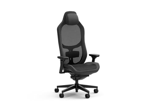 Fractal Design Refine Mesh Dark Gaming Chair - Ergonomic Office Desk Chair Functionality with 4D Adjustable Armrests, High-Back Support, Lumbar Cushion, and Breathable Mesh von Fractal Design
