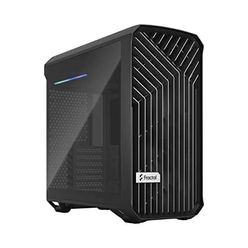 Fractal Design Torrent Compact Black - Dark Tint Tempered Glass Side Panels - Open Grille for Maximum air Intake - Two 180mm PWM Fans Included - Type C - ATX Airflow Mid Tower PC Gaming Case Fractal Design Torrent Compact Black - Dark Tint Tempered Glass Side Panels - Open Grille for Maximum air Intake - Two 180mm PWM Fans Included - Type C - ATX Airflow Mid Tower PC Gaming Case von Fractal Design