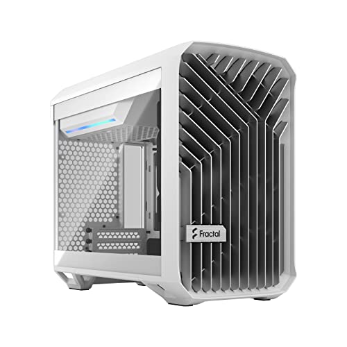 Fractal Design Torrent Nano White Computer Case TG Tempered Glass Clear Tint, Mini von Fractal Design