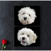 Coton De Tulear Metall Wandtafel Mit Atemberaubendem Fraktal Kunst Design von FractalArtworks