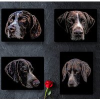 Deutscher Kurzhaariger Zeiger Metall Wandrelief Mit Atemberaubendem Fraktal Design Deutscher Kurzhaariger Zeiger Metall Wandrelief Mit Atemberaubendem Fraktal Design von FractalArtworks