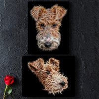 Drahthaar Foxterrier Metallwandrelief Mit Atemberaubendem Fraktal Kunst Design Drahthaar Foxterrier Metallwandrelief Mit Atemberaubendem Fraktal Kunst Design von FractalArtworks