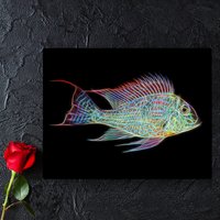 Gephagus Sveni Cichlid Fisch Print Mit Atemberaubendem Fraktal Kunst Design. Svens Ohrtheater Gephagus Sveni Cichlid Fisch Print Mit Atemberaubendem Fraktal Kunst Design. Svens Ohrtheater von FractalArtworks