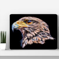 Harris Hawk Metall Wandtafel Mit Atemberaubendem Fraktal Kunst Design von FractalArtworks
