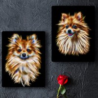 Pommern Aluminium Metall Wandtafel Mit Atemberaubendem Fraktal Kunst Design von FractalArtworks