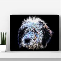 Sheepadoodle Metallwandteller Mit Atemberaubendem Fraktal Design von FractalArtworks