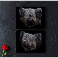Skye Terrier Metallwandtafel Mit Atemberaubendem Fraktalkunst-Design, Perfektes Geschenk Für Terrier-Besitzer Oder Hundeliebhaber von FractalArtworks