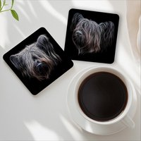 "Skye Terrier "Untersetzer" Mit Atemberaubendem Fraktal Kunst Design." "Skye Terrier "Untersetzer" Mit Atemberaubendem Fraktal Kunst Design." von FractalArtworks