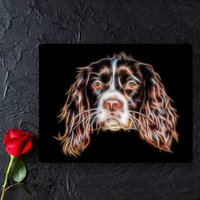 Springer Spaniel Aluminium Metall Wandtafel Mit Atemberaubendem Fraktal Kunst Design von FractalArtworks