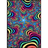 Psytrance Backdrop Spiritueller Wandteppich Schwarzlicht Fraktal Trippy Dekor Psychedelic Art Uv Reactive Print Hippie-Wandbehang Yoga von Fractalika