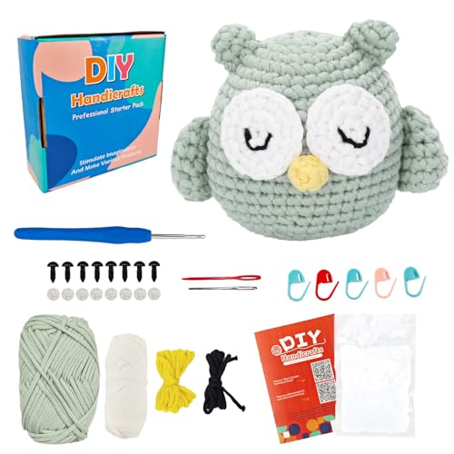 Fractoluxe Häkelset für Anfänger, Eulen Häkelset Tiere,Geeignet für Häkelset Kinder,Strickset für Erwachsene, DIY Häkelnadel Set, Crochet Set Inklusive Video Tutorial, Anleitung und Materialien Fractoluxe Häkelset für Anfänger, Eulen Häkelset Tiere,Geeignet für Häkelset Kinder,Strickset für Erwachsene, DIY Häkelnadel Set, Crochet Set Inklusive Video Tutorial, Anleitung und Materialien von Fractoluxe