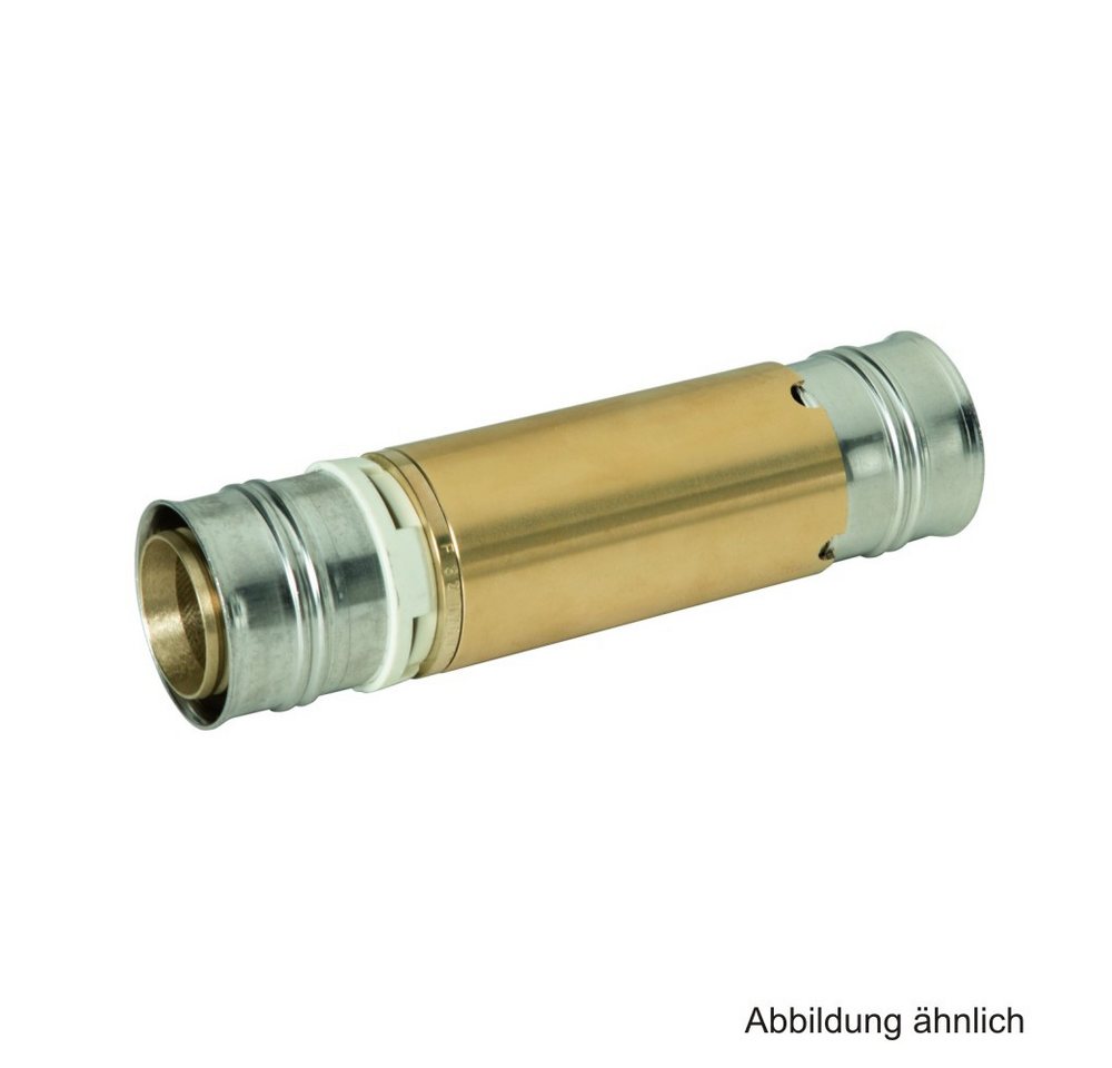Fränkische Rohrwerke Wasserrohr Alpex Reparaturkupplung Messing, 16 x 16 mm von Fränkische Rohrwerke