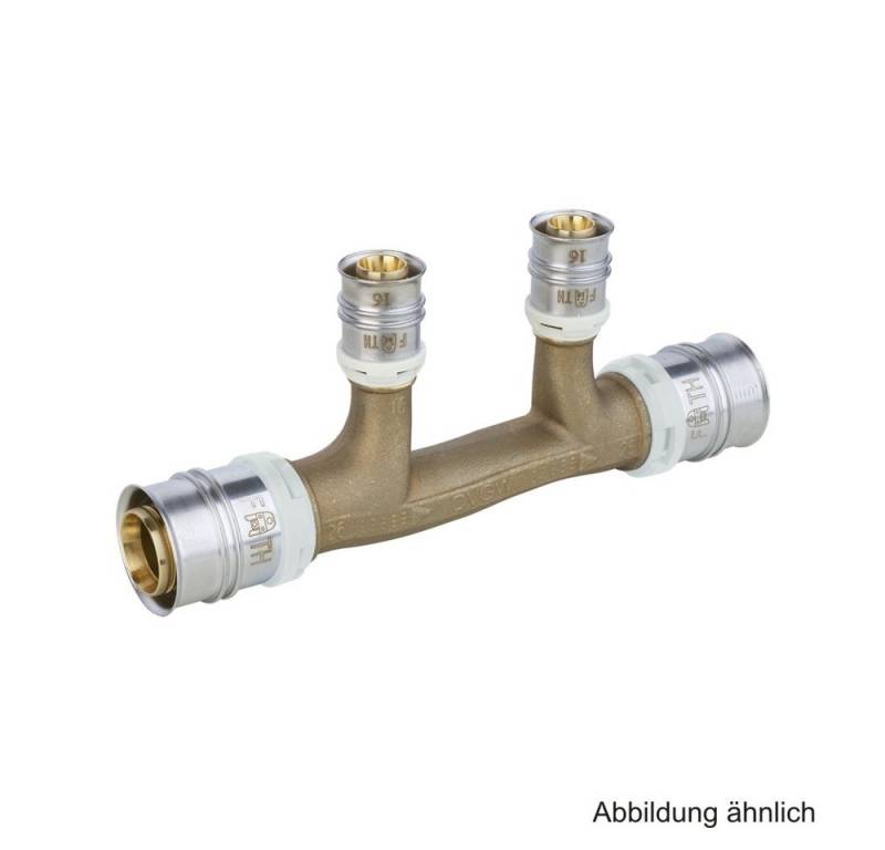 Fränkische Rohrwerke Wasserrohr Alpex Strömungsverteiler Messing, 26 x 20 x 20 x 26 mm von Fränkische Rohrwerke