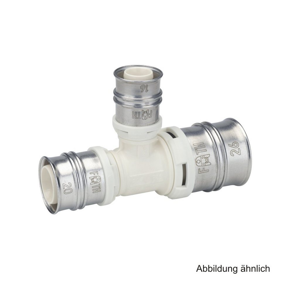 Fränkische Rohrwerke Wasserrohr Alpex T-Stück reduziert PPSU, 26 x 26 x 20 mm von Fränkische Rohrwerke