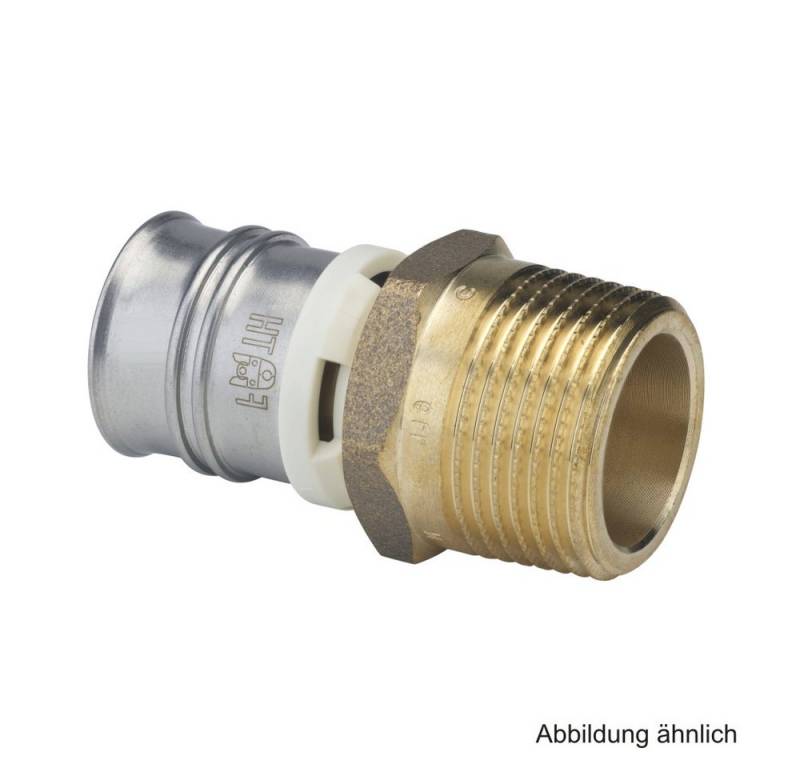 Fränkische Rohrwerke Wasserrohr Alpex Übergang mit Außengewinde Messing, 26 mm x R 1" von Fränkische Rohrwerke