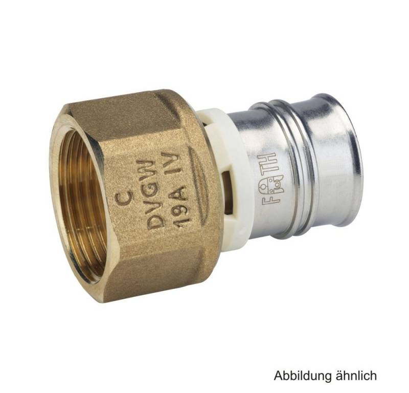 Fränkische Rohrwerke Wasserrohr Alpex Übergang mit Innengewinde Messing, 32 mm x Rp 1" von Fränkische Rohrwerke
